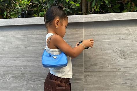 Stormi Webster, 2, sports mini Prada bag in new photos 